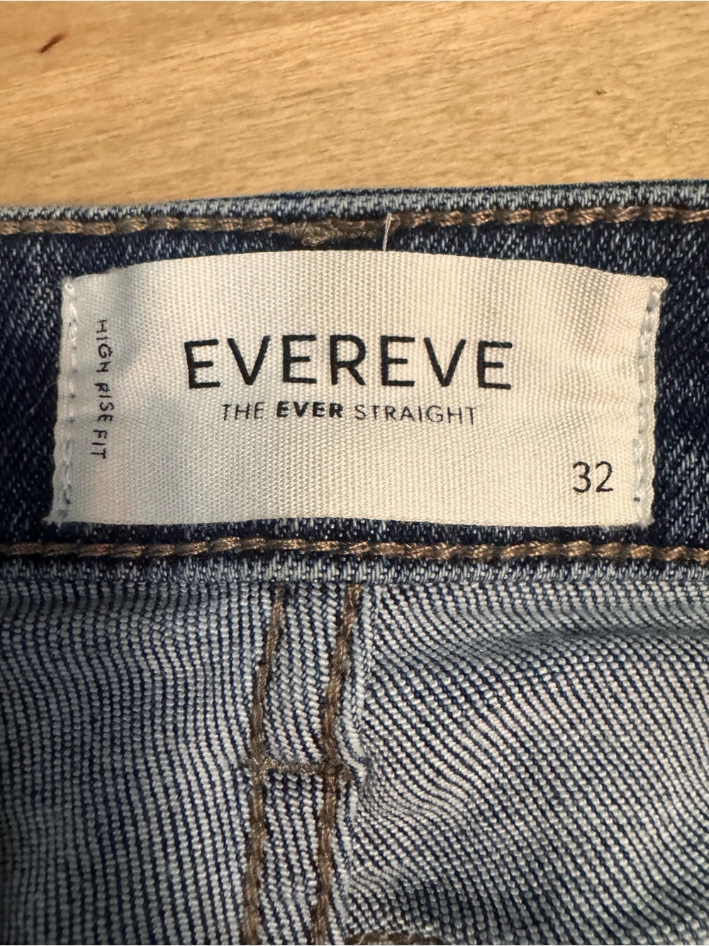 Evereve the Ever Straight cropped High-Rise Straight Leg Jeans raw hem - Picture 5 of 11